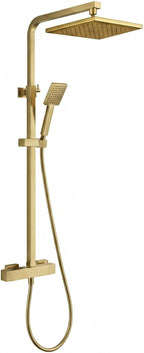 Thermostatic Shower System Mixer Set with Overhead Rain