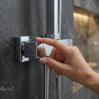 Thermostatic Shower System Mixer Set with Overhead Rain