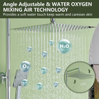 Thermostatic Shower System Stainless Steel 12" Square Rain