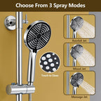 Thermostatic Shower System Stainless Steel 25CM Rain Hand
