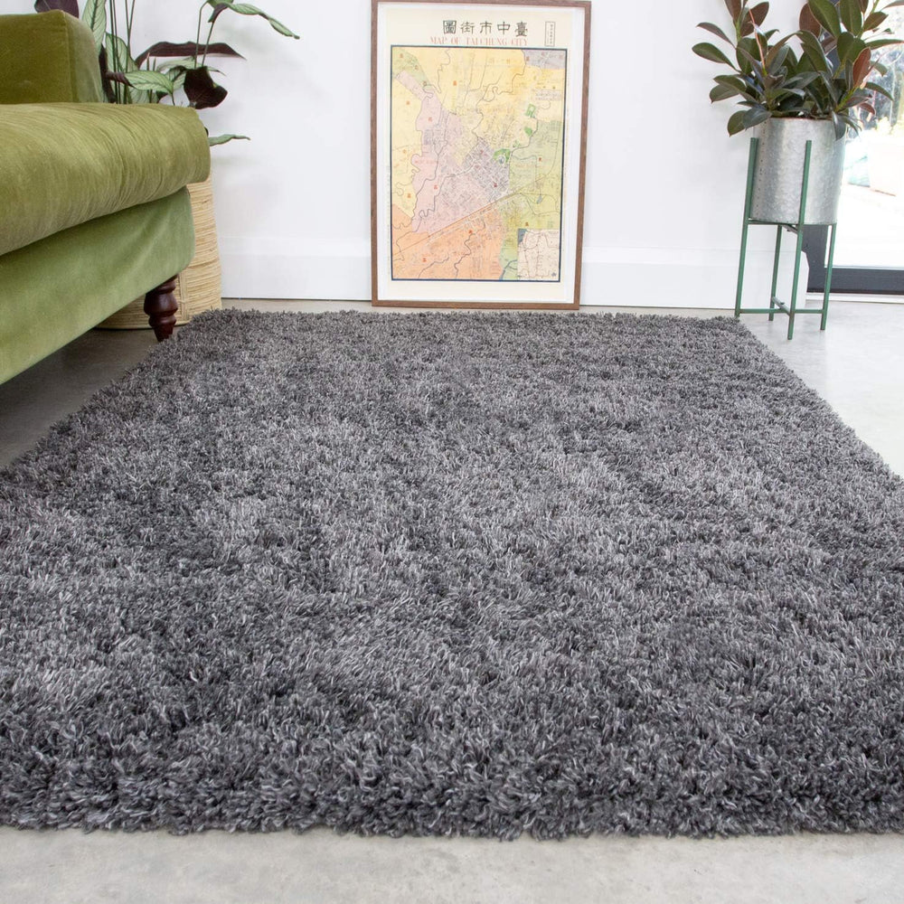 Thick Shaggy Rug Dark Affordable
