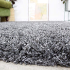 Thick Shaggy Rug Dark Affordable