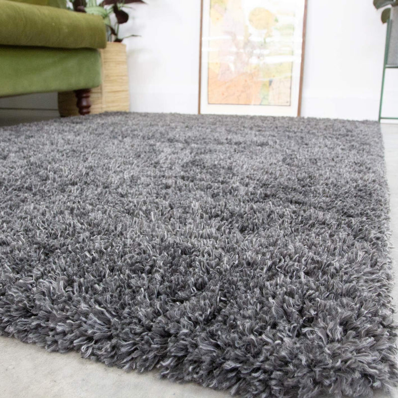 Thick Shaggy Rug Dark Affordable