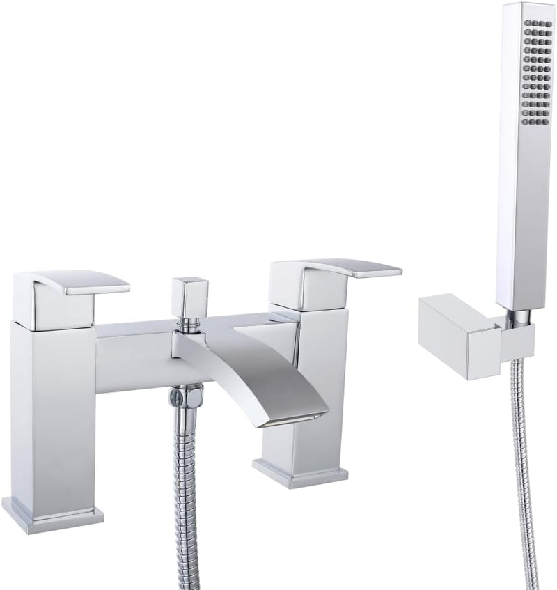 Tidal Square Bath Shower Mixer Tap with Kit