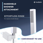 Tidal Square Bath Shower Mixer Tap with Kit