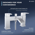 Tidal Square Bath Shower Mixer Tap with Kit