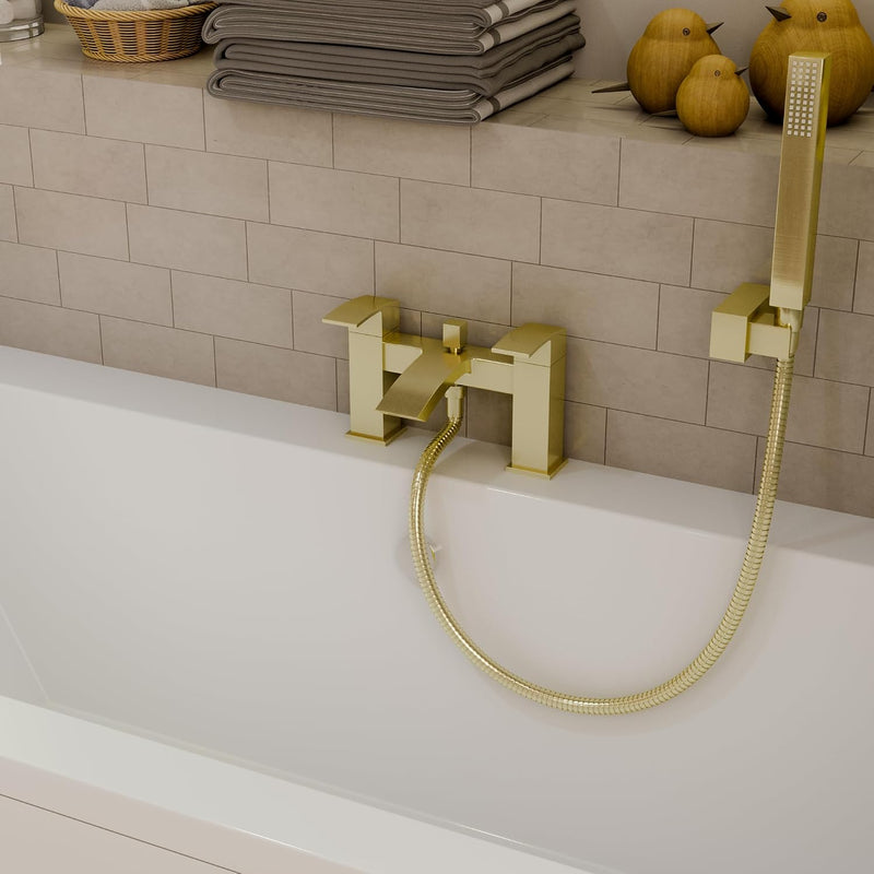 Tidal Square Bath Shower Mixer Tap with Kit