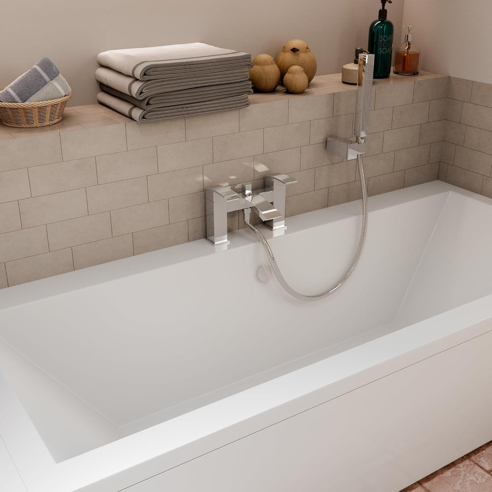 Tidal Square Bath Shower Mixer Tap with Kit