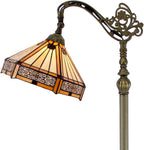 Tiffany Floor Lamp Hexagon Stained Glass Arched