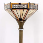 Tiffany Floor Lamp Hexagon Stained Glass Mission Light