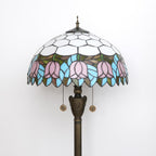 Tiffany Floor Lamp Mediterranean Style Stained Glass Light