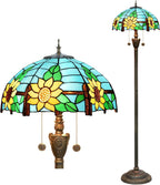 Tiffany Floor Lamp Mediterranean Style Stained Glass Light