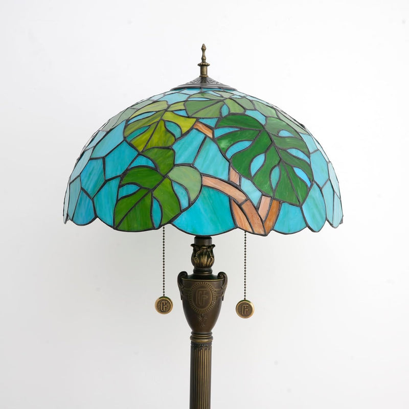 Tiffany Floor Lamp Monstera Deliciosa‌ Stained Glass
