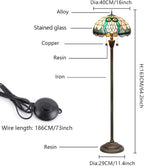 Tiffany Floor Lamp Monstera Deliciosa‌ Stained Glass