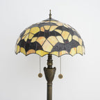 Tiffany Floor Lamp Monstera Deliciosa‌ Stained Glass