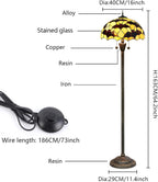 Tiffany Floor Lamp Monstera Deliciosa‌ Stained Glass