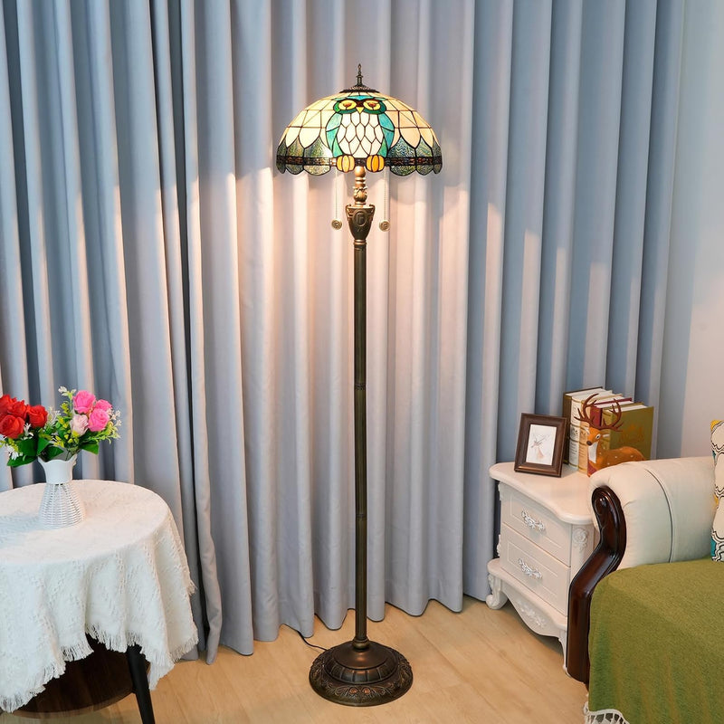 Tiffany Floor Lamp Monstera Deliciosa‌ Stained Glass