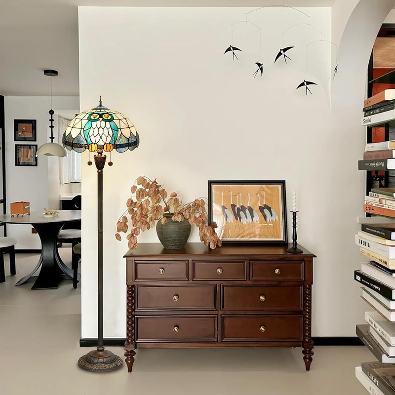 Tiffany Floor Lamp Monstera Deliciosa‌ Stained Glass