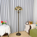 Tiffany Floor Lamp Monstera Deliciosa‌ Stained Glass