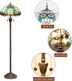 Tiffany Floor Lamp Monstera Deliciosa‌ Stained Glass