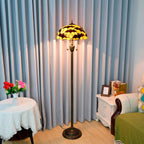 Tiffany Floor Lamp Monstera Deliciosa‌ Stained Glass