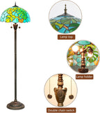 Tiffany Floor Lamp Monstera Deliciosa‌ Stained Glass