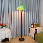 Tiffany Floor Lamp Monstera Deliciosa‌ Stained Glass