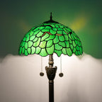 Tiffany Floor Lamp Rose Flower Stained Glass