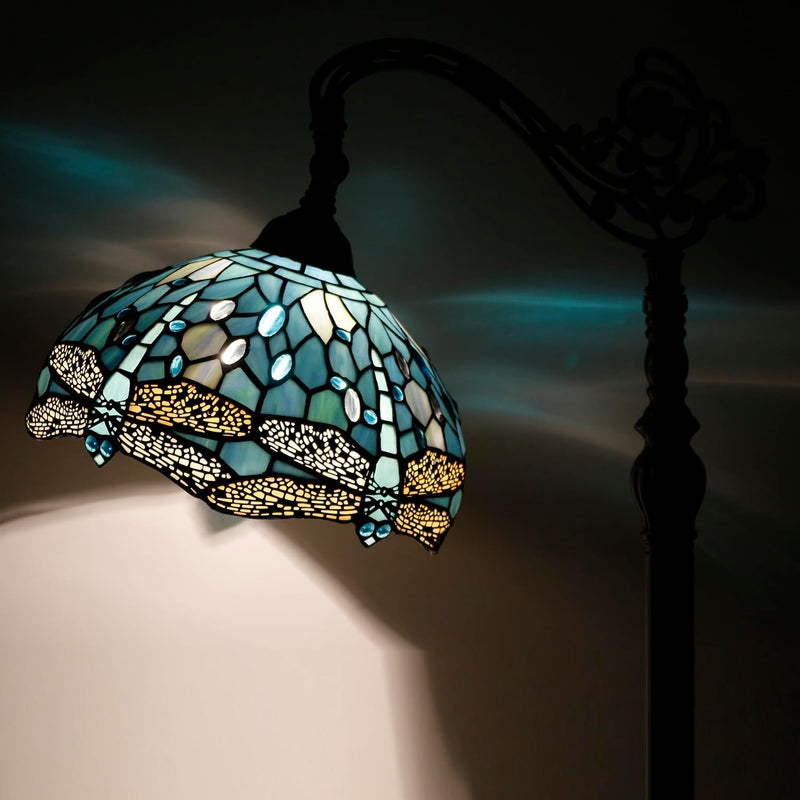 Tiffany Floor Lamp Sea Stained Glass Dragonfly Style
