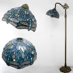 Tiffany Floor Lamp Sea Stained Glass Dragonfly Style