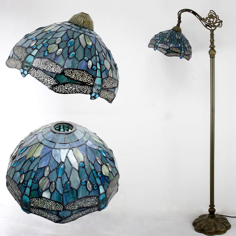 Tiffany Floor Lamp Sea Stained Glass Dragonfly Style