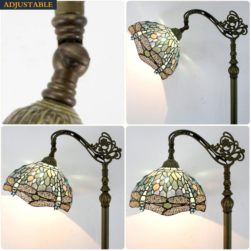 Tiffany Floor Lamp Sea Stained Glass Dragonfly Style