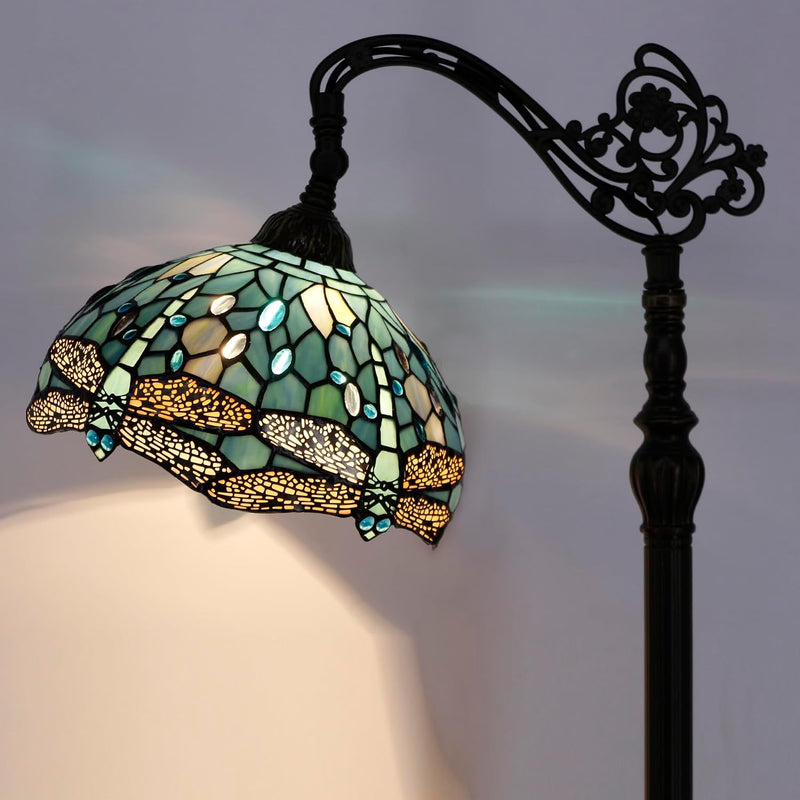 Tiffany Floor Lamp Sea Stained Glass Dragonfly Style