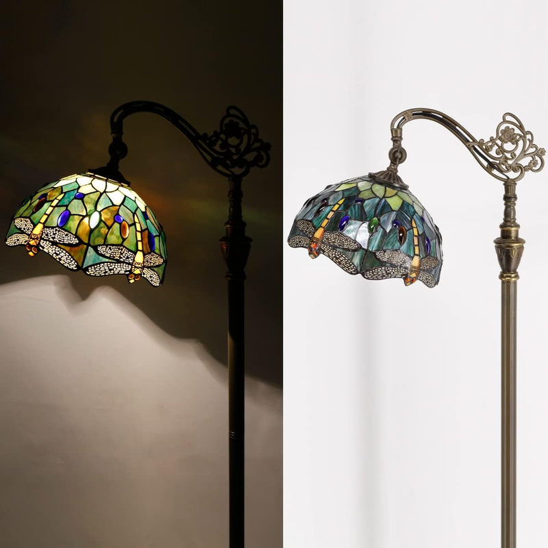 Tiffany Floor Lamp Stained Glass 18.88x12x67 Inch Dragonfly