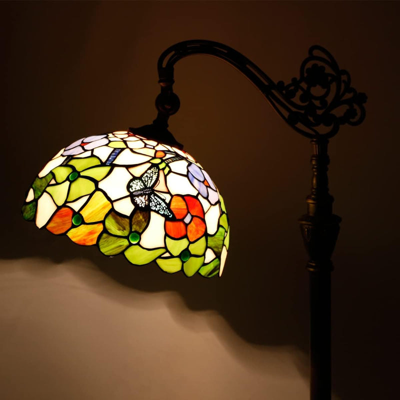 Tiffany Floor Lamp Stained Glass 18.88x12x67 Inch Dragonfly