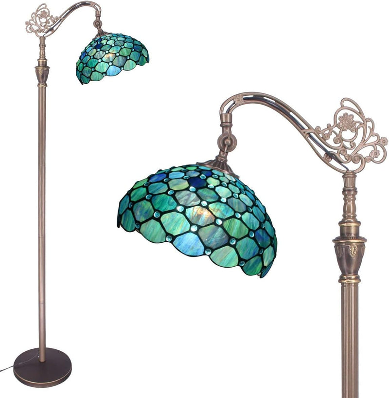 Tiffany Floor Lamp Stained Glass 18.88x12x67 Inch Dragonfly