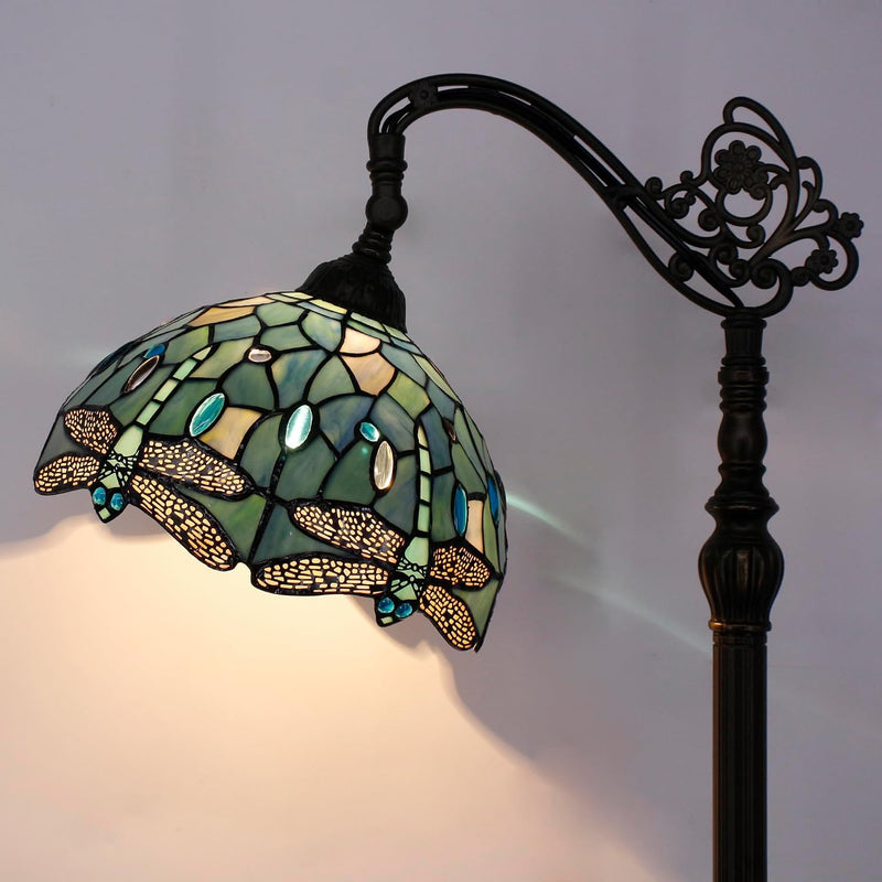 Tiffany Floor Lamp Stained Glass 18.88x12x67 Inch Dragonfly