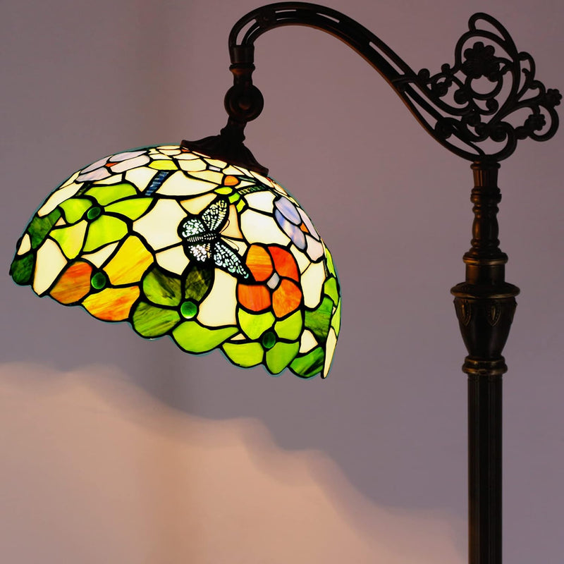 Tiffany Floor Lamp Stained Glass 18.88x12x67 Inch Dragonfly