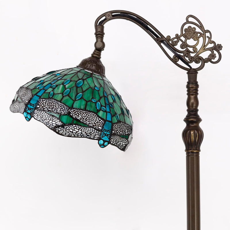 Tiffany Floor Lamp Stained Glass 18.88x12x67 Inch Dragonfly