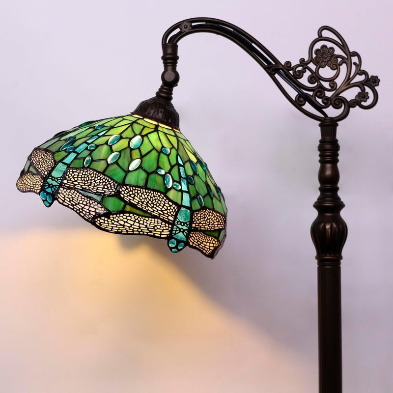 Tiffany Floor Lamp Stained Glass 18.88x12x67 Inch Dragonfly