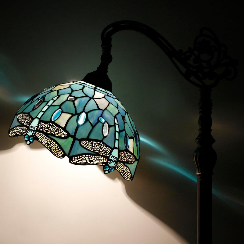 Tiffany Floor Lamp Stained Glass 18.88x12x67 Inch Dragonfly