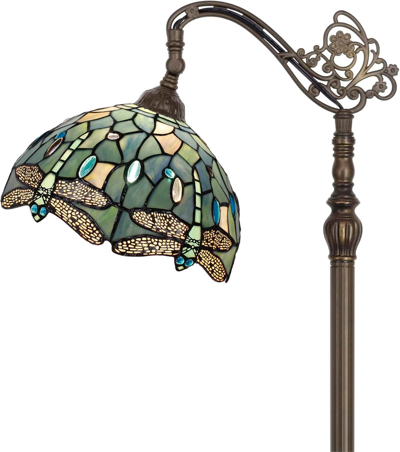 Tiffany Floor Lamp Stained Glass 18.88x12x67 Inch Dragonfly