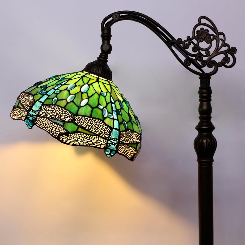 Tiffany Floor Lamp Stained Glass 18.88x12x67 Inch Dragonfly
