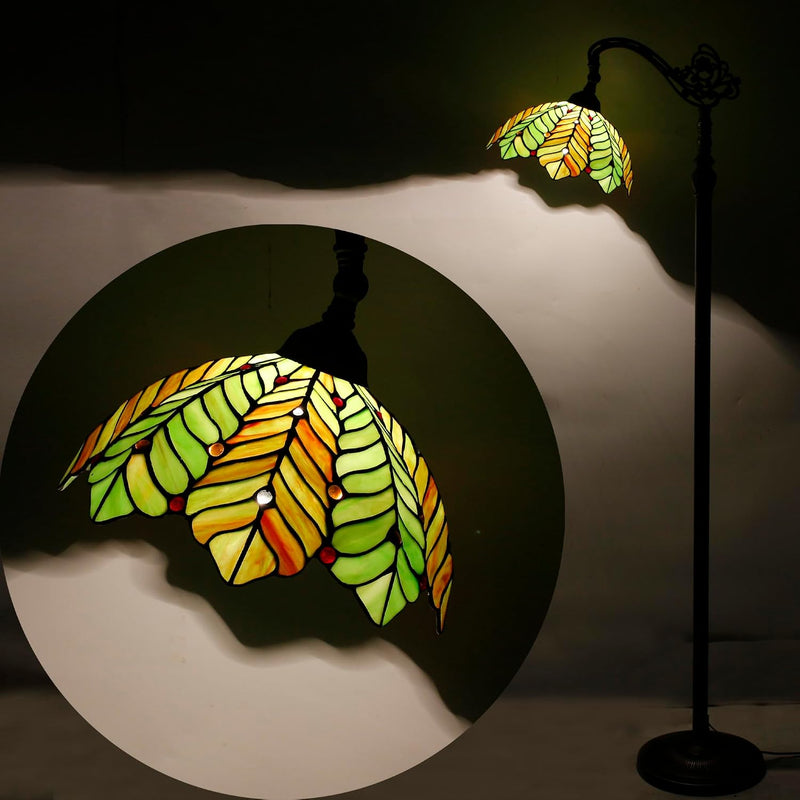 Tiffany Floor Lamp Stained Glass 18.88x12x67 Inch Dragonfly