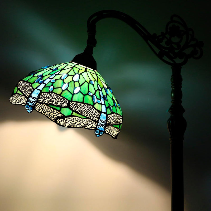 Tiffany Floor Lamp Stained Glass 18.88x12x67 Inch Dragonfly