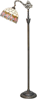 Tiffany Floor Lamp Tulip Stained Glass Gooseneck Light