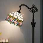 Tiffany Floor Lamp Tulip Stained Glass Gooseneck Light