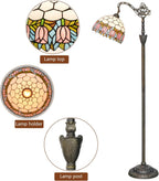 Tiffany Floor Lamp Tulip Stained Glass Gooseneck Light