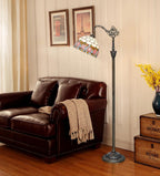 Tiffany Floor Lamp Tulip Stained Glass Gooseneck Light