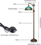 Tiffany Floor Lamp Vintage Standing Stained Glass Light